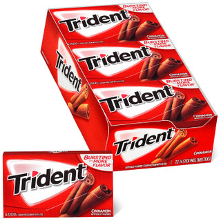 [14890] Trident SF Cinnamon Gum 15 ct 14pcs