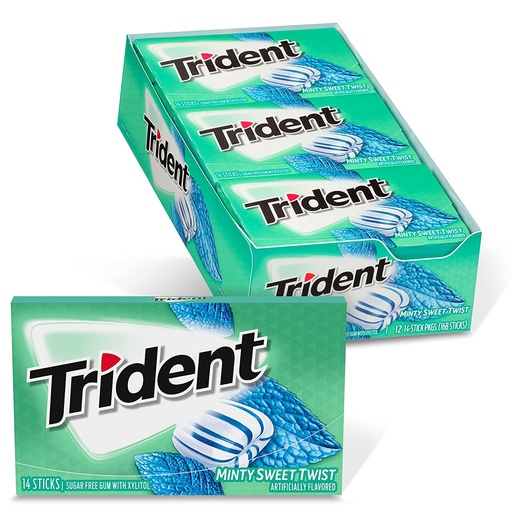 [14900] Trident Minty Sweet Twist 12ct 14pcs