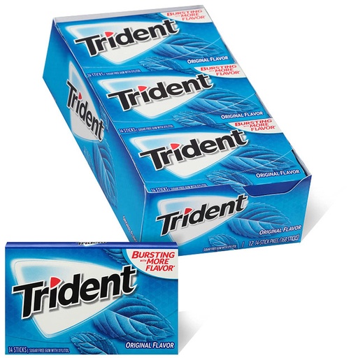 [14960] Trident SF Wintergreen Gum 12 ct 14Stks