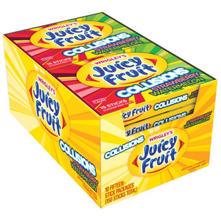 [15044] Wrigley's Juicy Fruit Collisions Gum 15 stk 10 ct