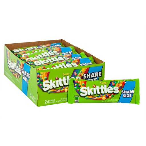 [12156] Skittles Sour King Size 24 ct 3.3oz