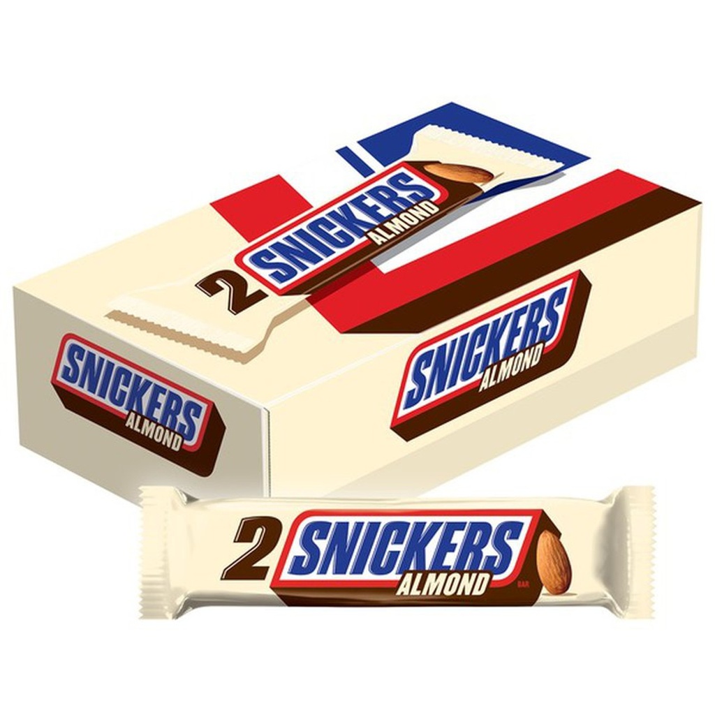 Snickers Almond 2 To Go Bar 24 ct 3.23 oz | Four Seasons Candy