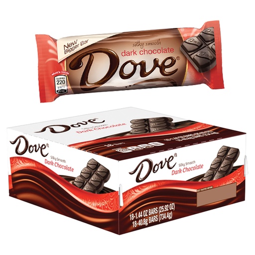 [10230] Dove Dark Bar 18 ct 1.44 oz