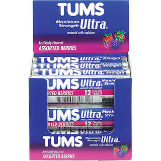 [19090] TumsUltra Antacid with Calcium Max Strength Asst Berries 12 ct