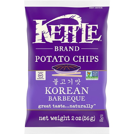 [22154] Kettle Potato Chips Korean Barbeque 24ct 2oz