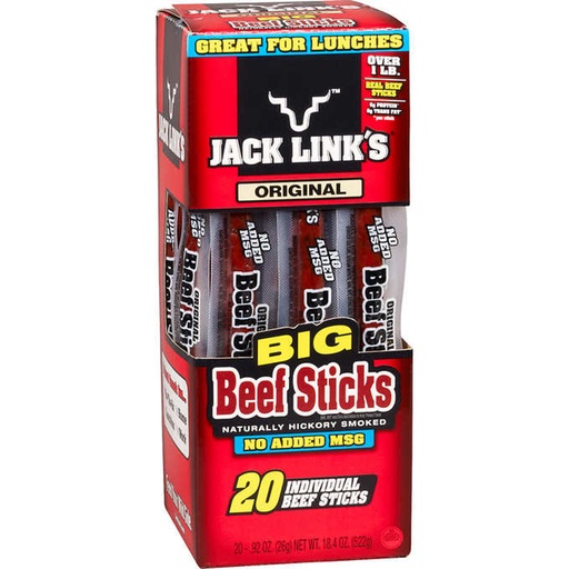 [22191] Jack Link's Big Beef Jerky Stick 20 ct 0.92 oz