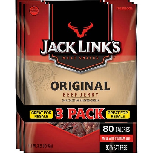 [22192] Jack Link Original Jerky 3 ct 3.25 oz