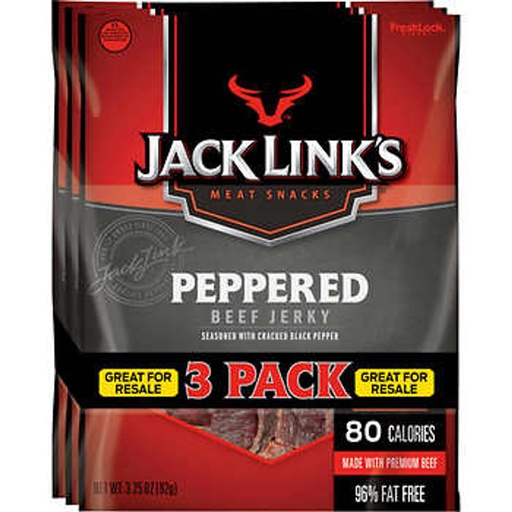 [22194] Jack Link Peppered Jerky 3 ct 3.25 oz