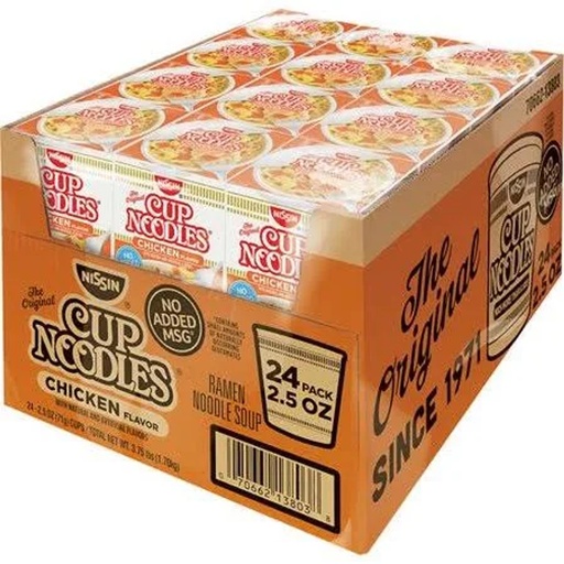 [22255] Nissin Cup Noodles Chicken Soup 24 ct 2.5 oz