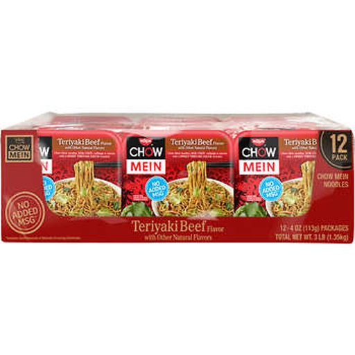 [22258] Nissin Original Chow Mein Bowl Teriyaki Beef 8ct 4oz