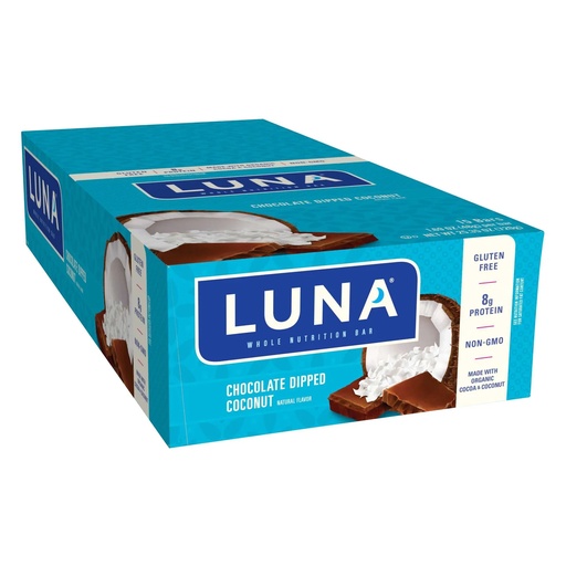 [22608] Luna Bar Chocolate Dipped Coconut 15 ct 1.69 oz