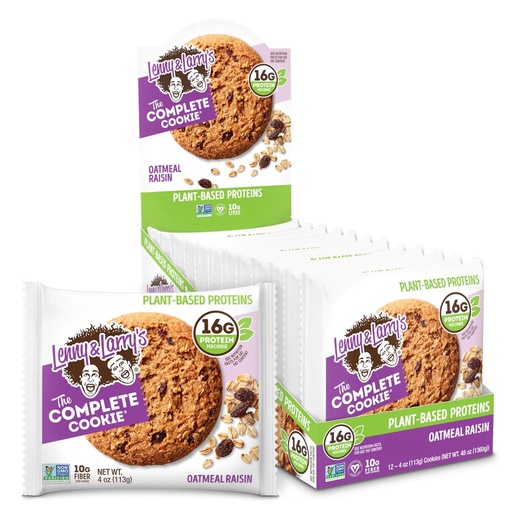 [22854] Lenny & Larry's The Complete Cookie Oatmeal Raisin 4 oz 12 ct