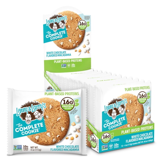 [22856] Lenny & Larry's The Complete Cookie White Macadamia 4 oz 12 ct