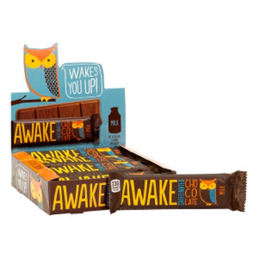 [23397] Awake Bar Milk Chocolate 12 ct 1.55 oz