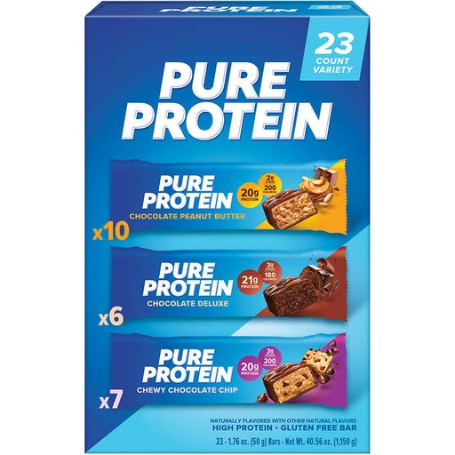 [23530] Pure Protein Bar Variety Pack 23 ct 1.76 oz