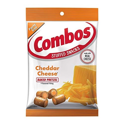 [24003] Combos Snacks Pretzel Cheddar Cheese 12 ct 6.3 oz