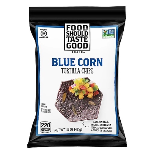 [21360] Food Should Taste Good Blue Tortilla Corn Chips 24 ct 1.5 oz