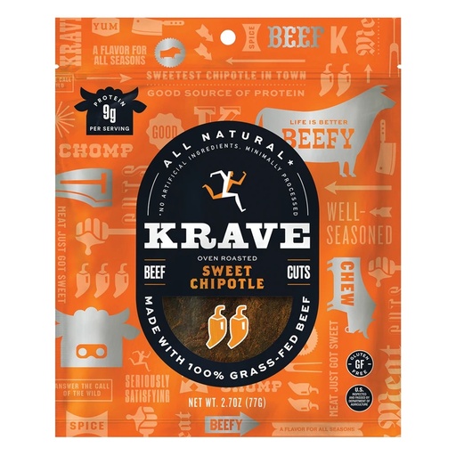 [22170] Krave Sweet Chipotle Jerky 8ct 2.7oz