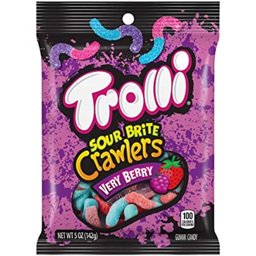 [32017] Trolli Sour Brite Very Berry 12 ct 5 oz Peg Bag