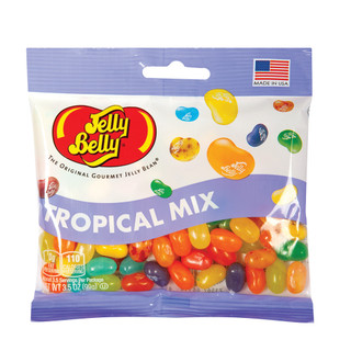 [32728] Jelly Belly Tropical Mix 12 ct 3.5 oz Peg Bag