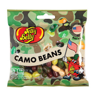 [32731] Jelly Belly Camo Bears 12 ct 3.5 oz Peg Bag