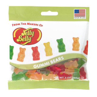 [32743] Jelly Belly Gummi Bears 12 ct 3.0 oz Peg Bag