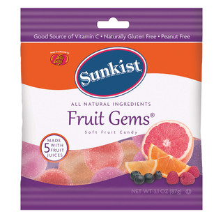 [32749] Sunkist Fruit Gems 12ct 3.1 oz Peg Bag
