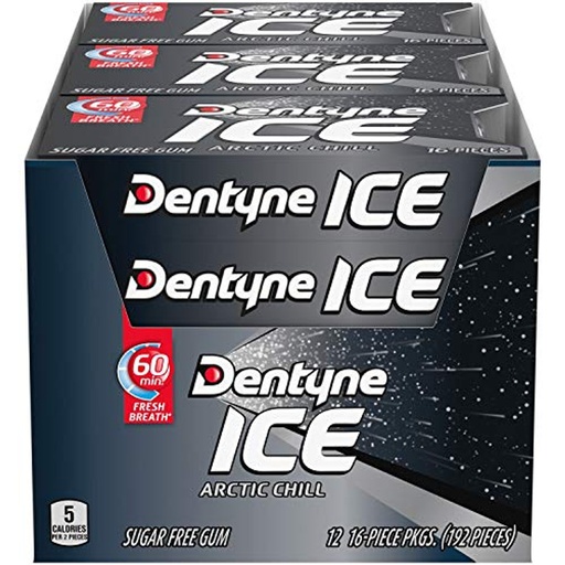 [14280] Dentyne Ice SF Artic Chill Gum 12 ct 16pcs