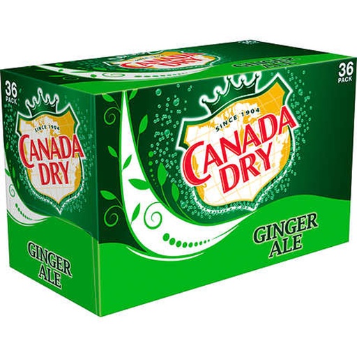 [33340] Canada Dry Ginger Ale 36ct 12 oz Can