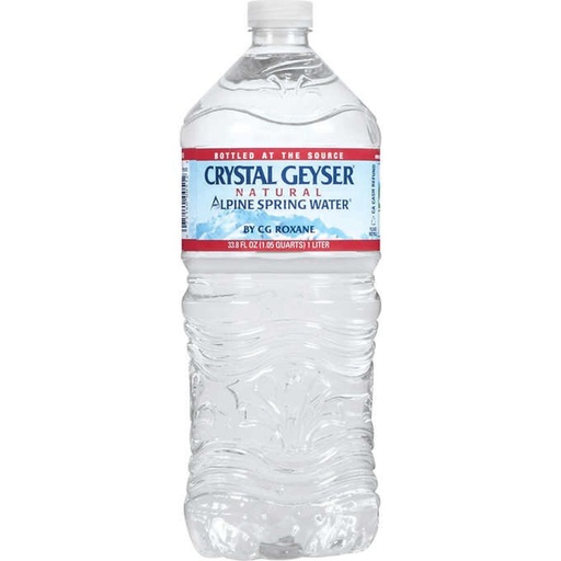[33456] Crystal Geyser Alpine Spring Water 15 ct 1 Liter