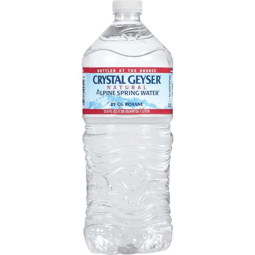 [33456] Crystal Geyser Alpine Spring Water 15 ct 1 Liter
