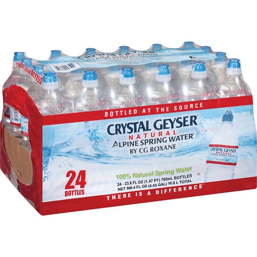 [33459] Crystal Geyser Alpine Spring Water 24 ct 23.6 oz