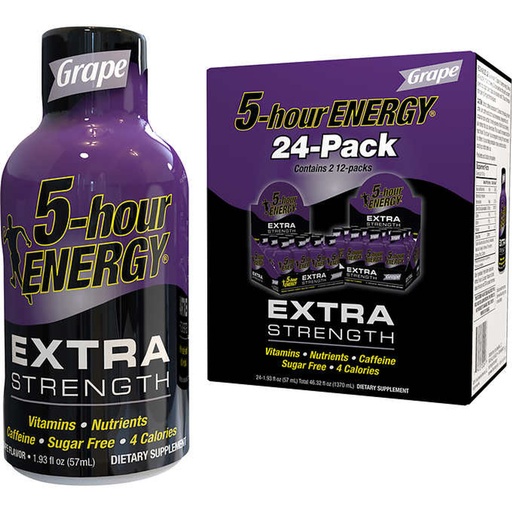 [33485] 5-Hour Energy Shot Extra Strength Grape 24 ct 1.93 oz