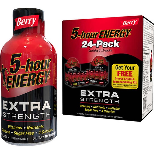 [33486] 5-Hour Energy Shot Extra Strength Berry 24 ct 1.93 oz