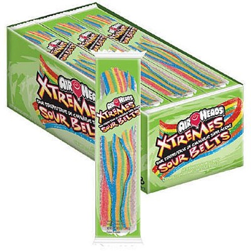 [25305] Airheads Xtremes Sour Belts Tray 18 ct