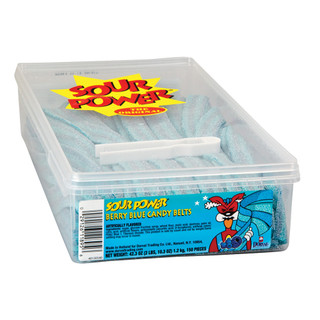 [26542] Sour Power Berry Blue Belts 150ct tub