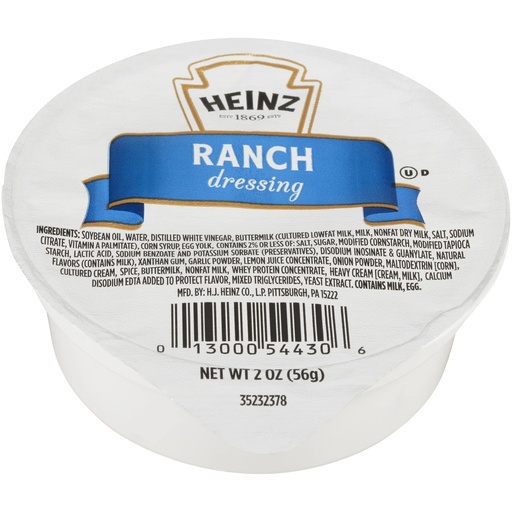 [90060] Heinz Ranch Dressing Cup 60ct 2oz