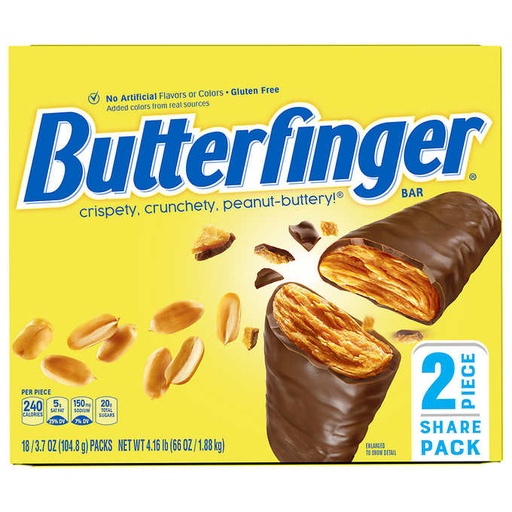 [12020] Butterfinger King Size Bar 18ct  3.7oz