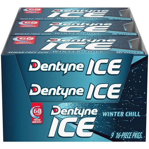 [14345] Dentyne Ice SF Winter Chill Gum 9 ct 16pcs
