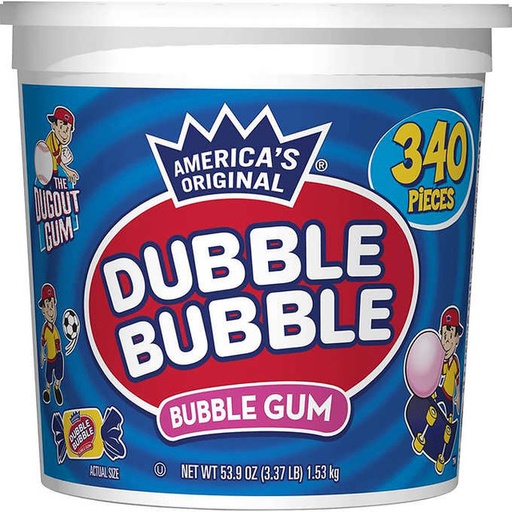 [14360] Dubble Bubble Original Gum 340 ct Tub