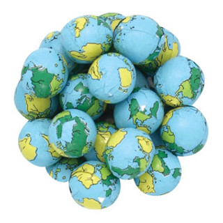 [50201] Earth Balls Milk Chocolate Foiled 10lbs
