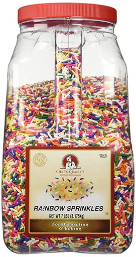 [50792] Rainbow Sprinkles Chef's Quality tub 7 lb
