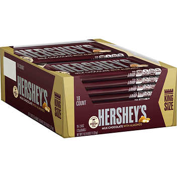 [12040] Hershey's Milk Almond  King Size Bar 18ct  2.6oz