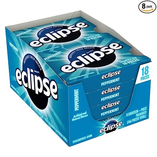 [14400] Eclipse Peppermint Gum 8ct 18pcs