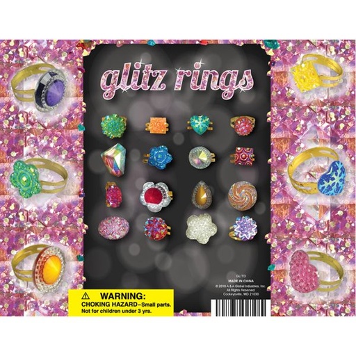 [70180] Glitz Ringz Cardboard Display 1ct
