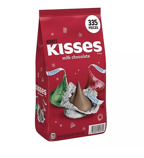 [75036] Hershey Kisses Christmas Milk Chocolate 3.36lbs