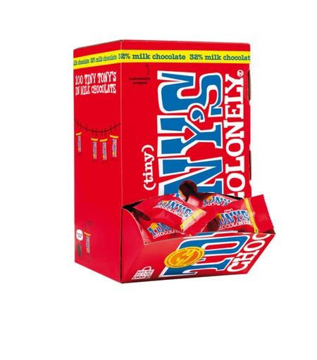[13510] Tony's Tiny Milk Chocolate 32% Dispenser Box 100ct