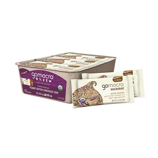 [22733] GoMacro Peanut Butter Chocolate Chip 12ct 2.3oz