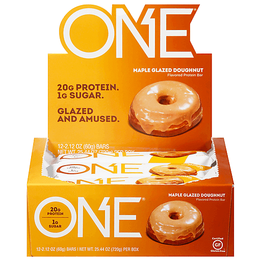 [22771] ONE Maple Glazed Doughnut Bar 12ct 2.12oz