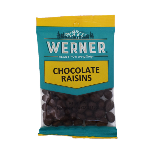 [22332] Werner Chocolate Raisins 6ct 3.5oz